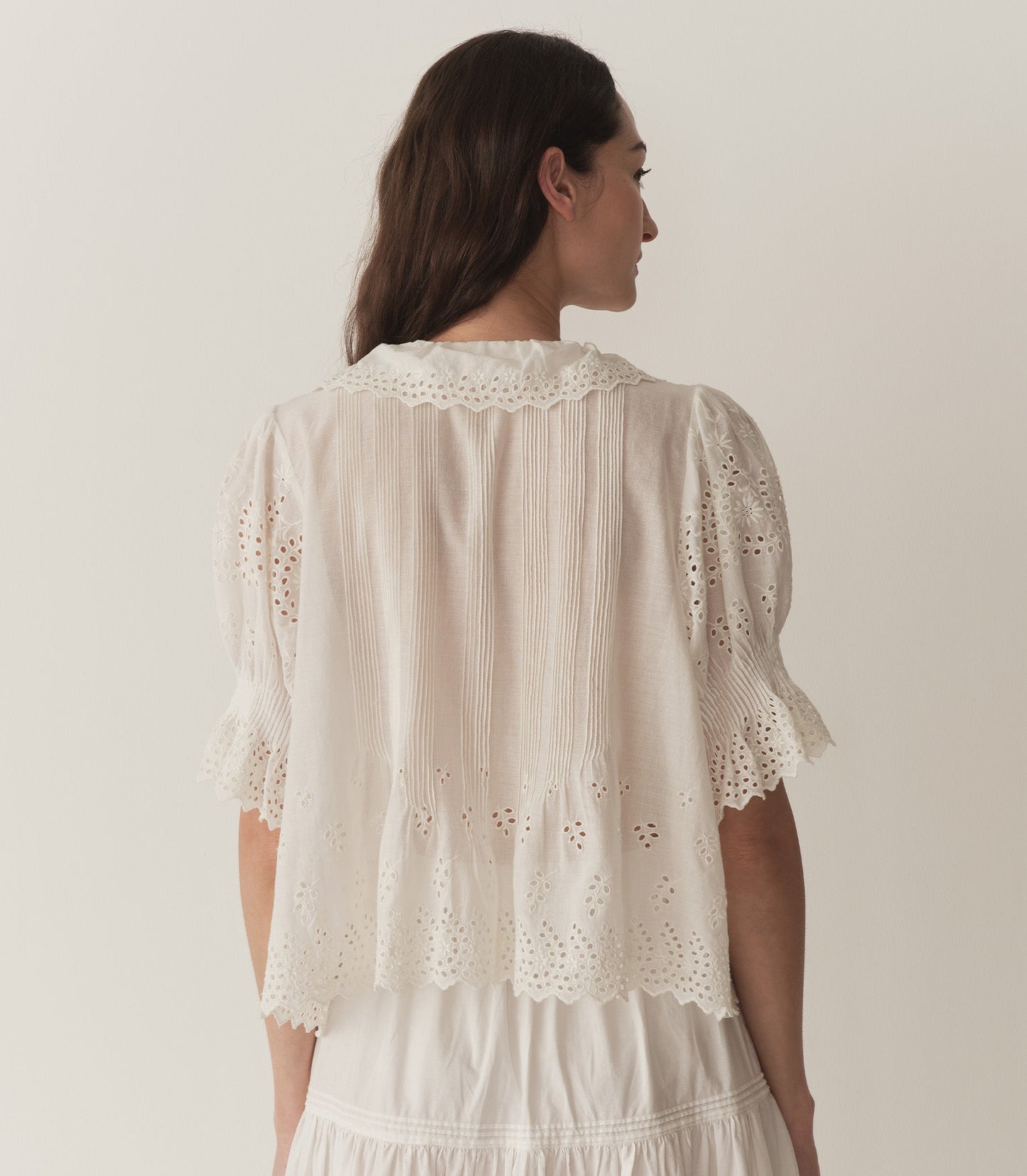 DÔEN Women Henri Top - Salt Eyelet