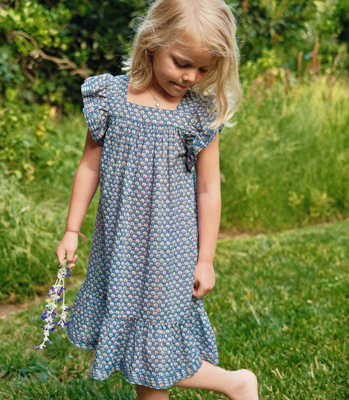 DÔEN Kids Lily Dress - Dahlia Ikat