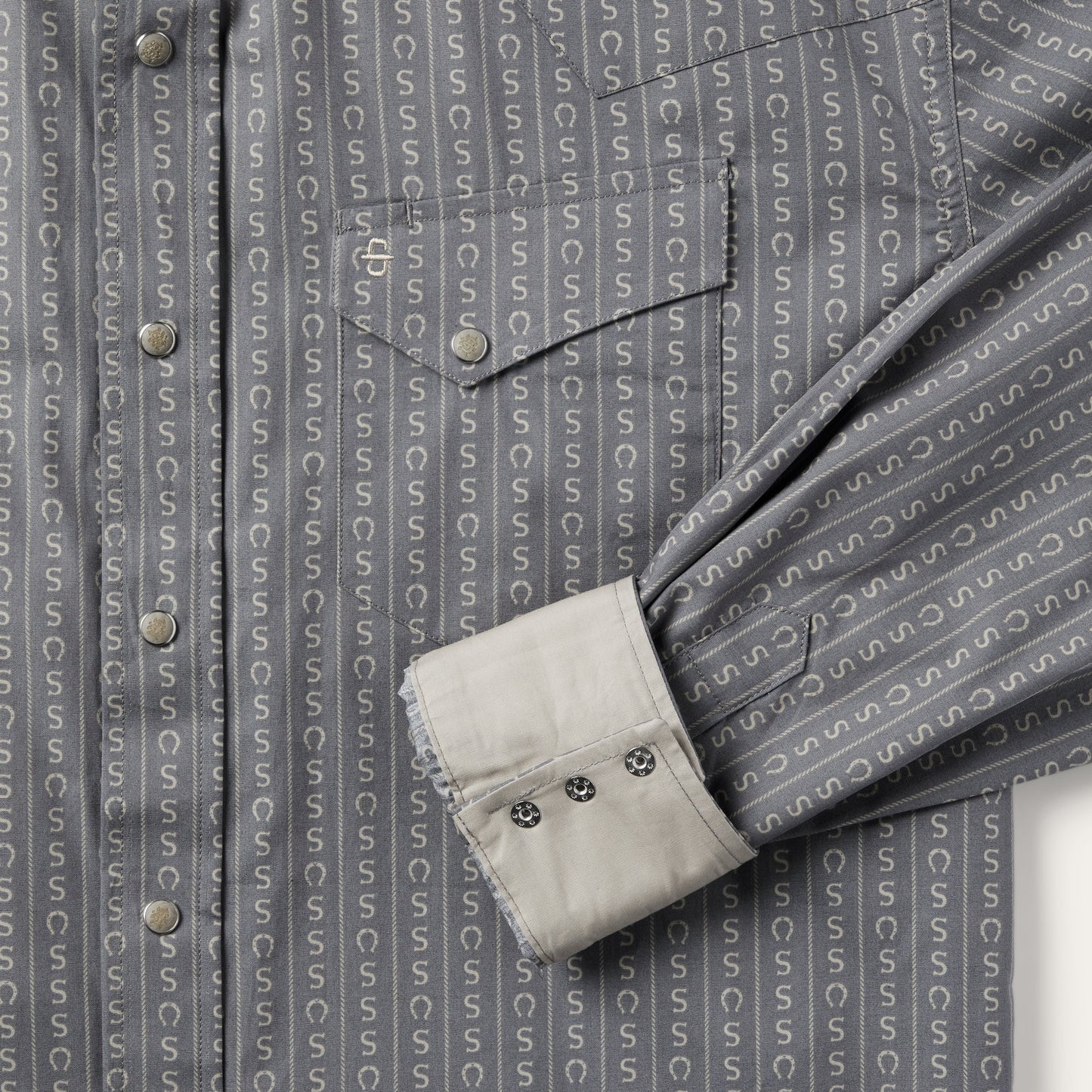 Stetson Horseshoe Stripe Print Shirt