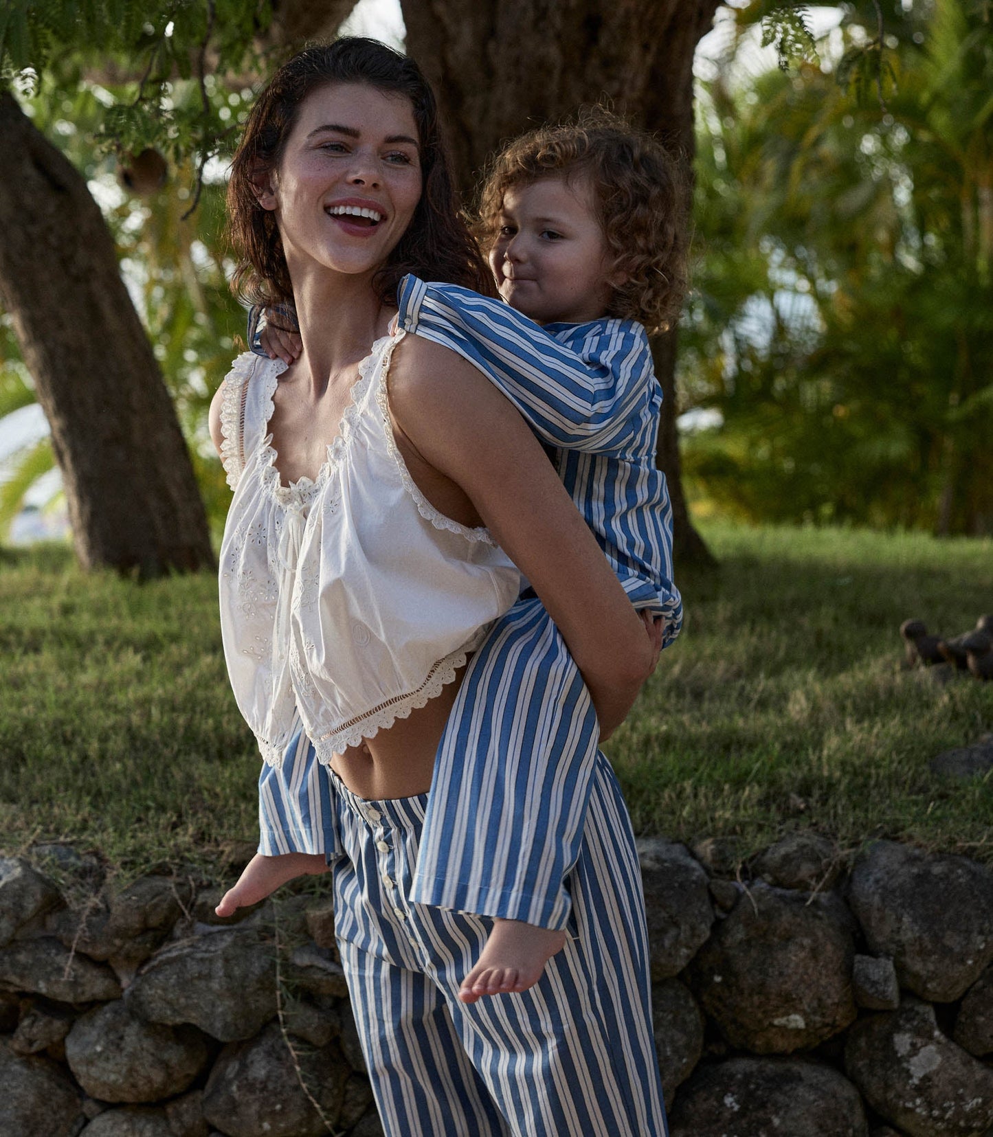 DÔEN Kids Little Morgan Pant - Lucerne Stripe