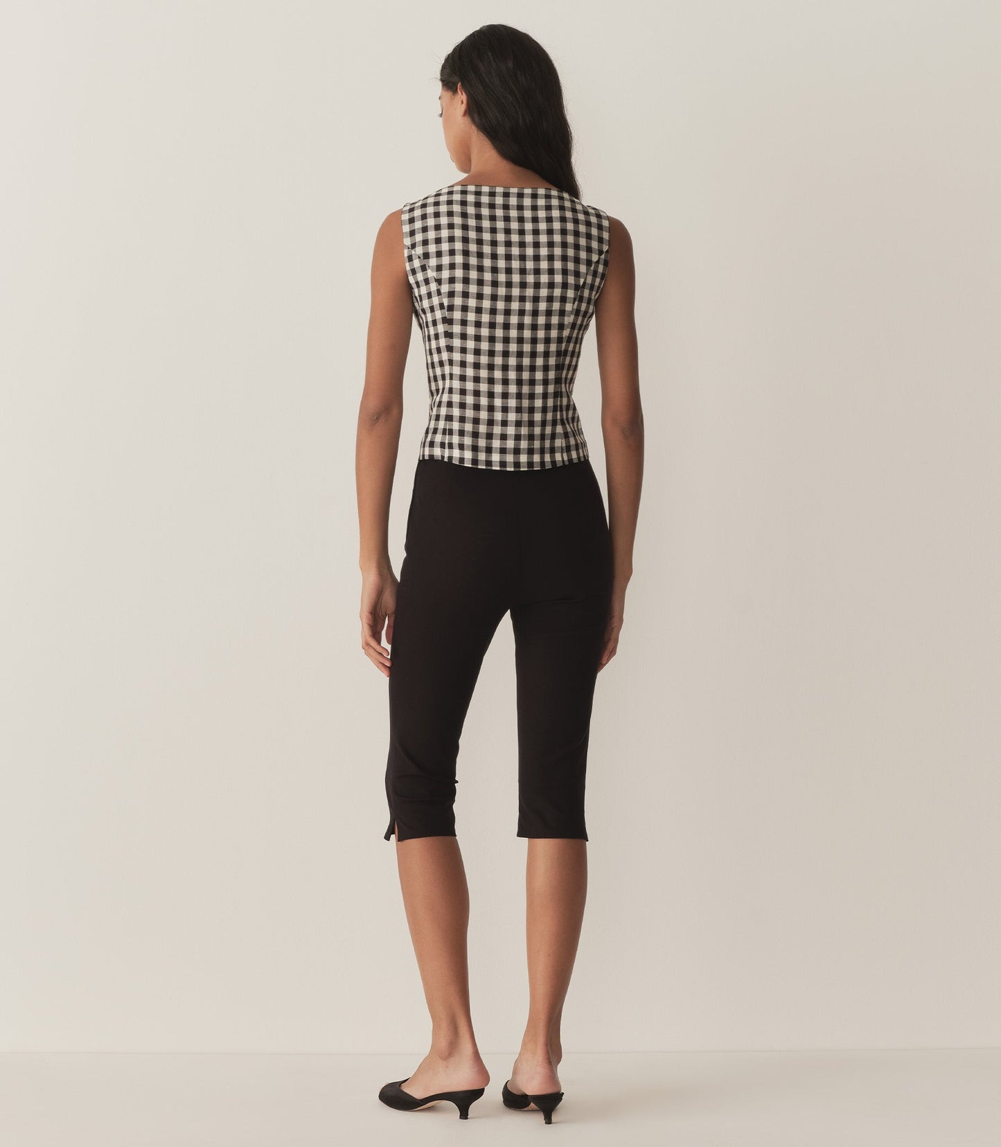 DÔEN Women Hayden Top - Black Marilyn Gingham
