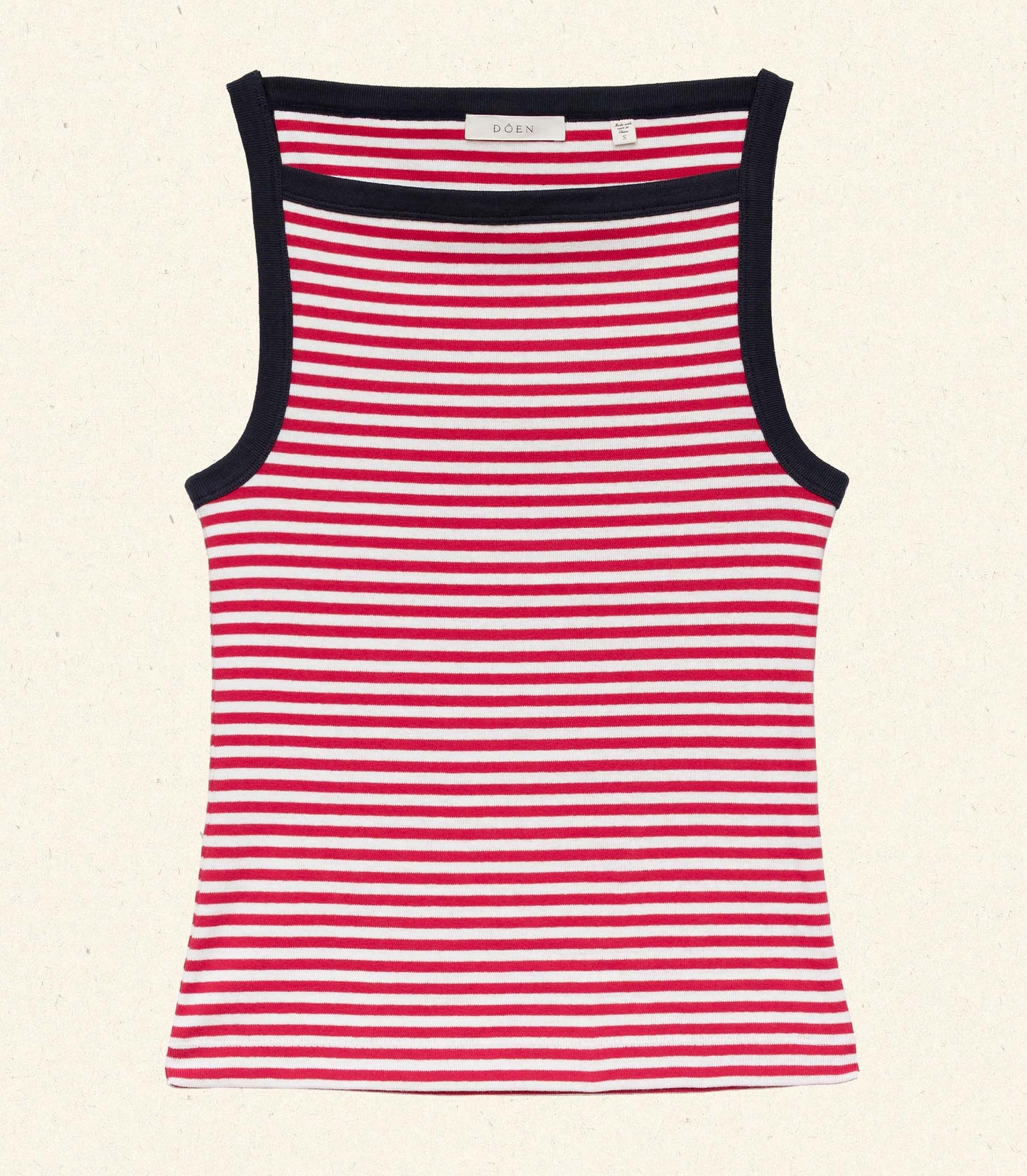 DÔEN Women Andrea Tank - Rouge Nantucket Stripe