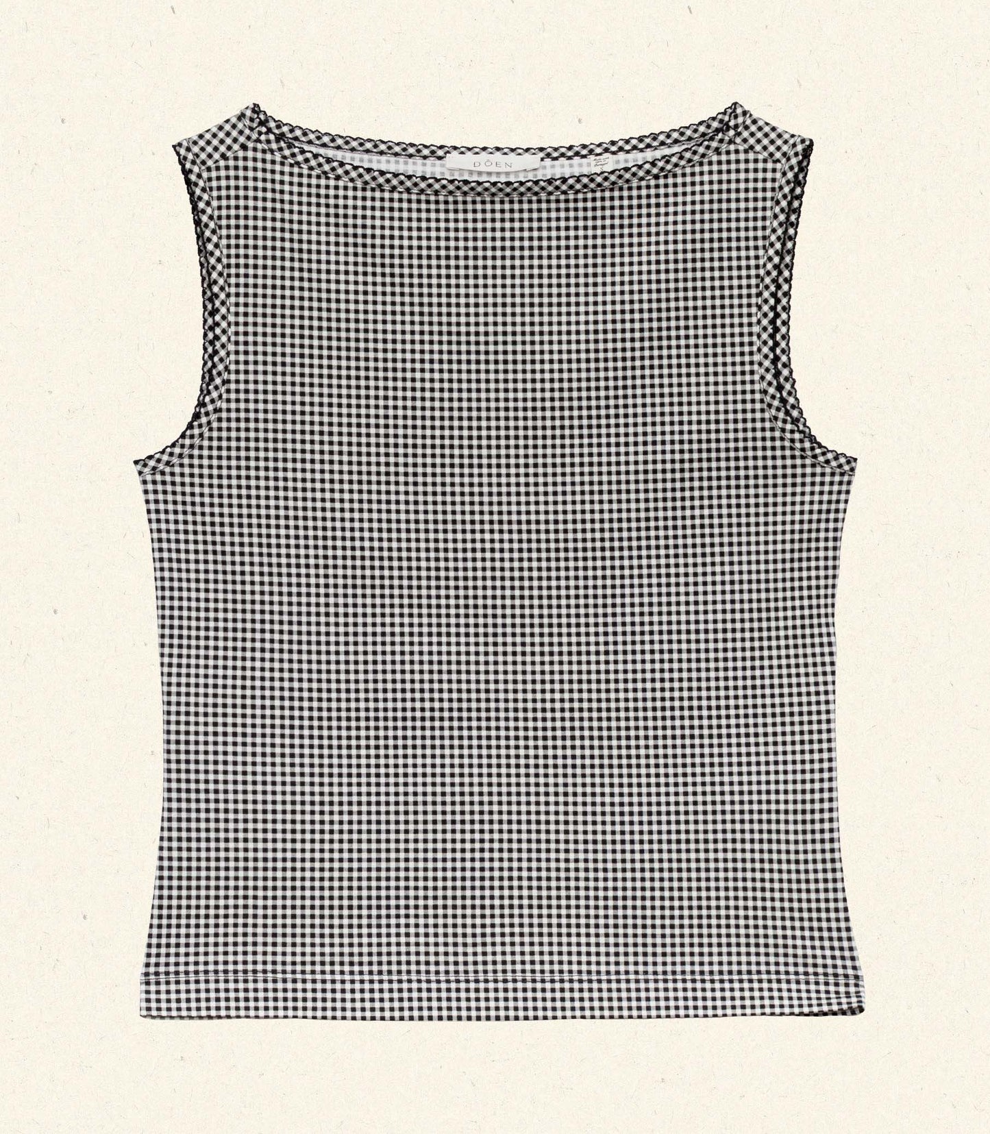 DÔEN Women Ida Tank - Noir La Maddalena Gingham