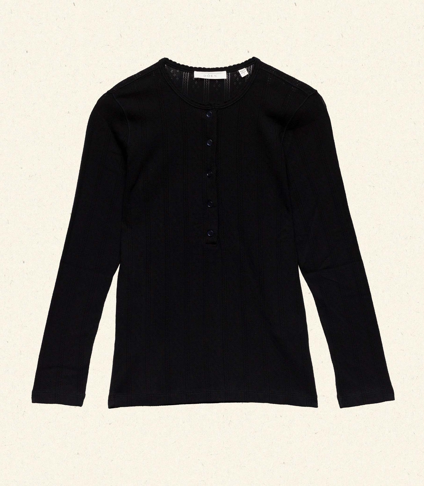 DÔEN Women Paola Tee - Black Quelle Jolie Pointelle