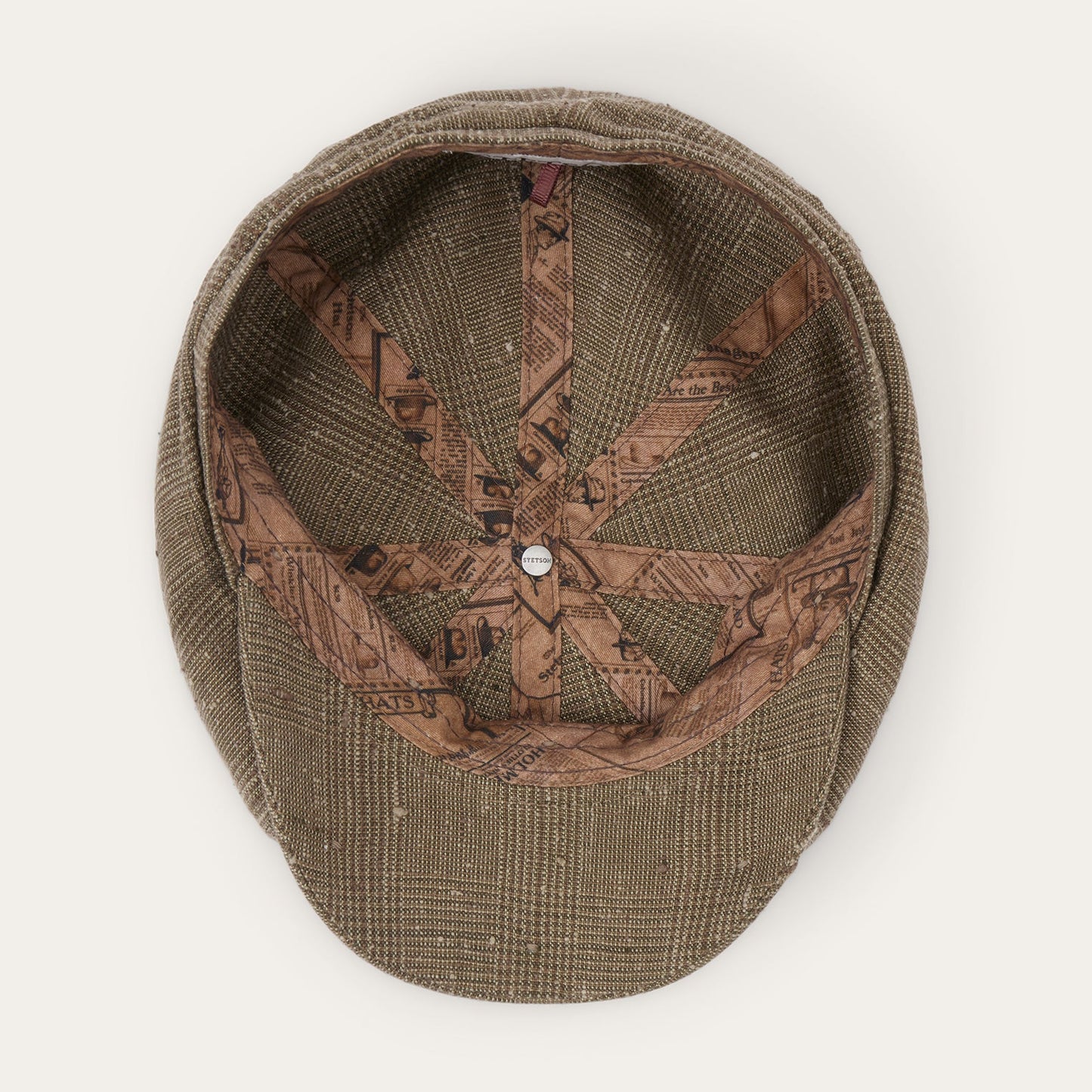 Stetson Glen Check Linen/Silk Hatteras Cap