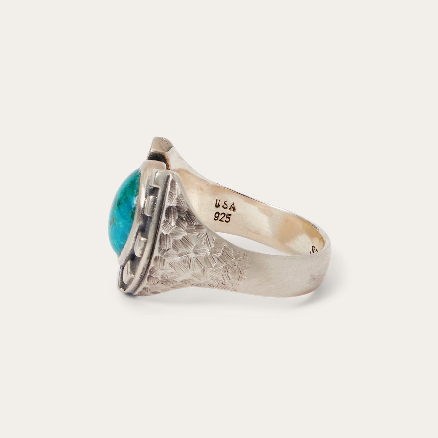 Stetson Horseshoe Ring with Turquoise