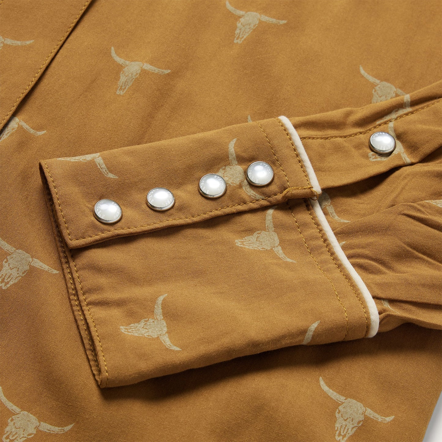 Stetson Mojave Longhorn Print Snap Western Shirt