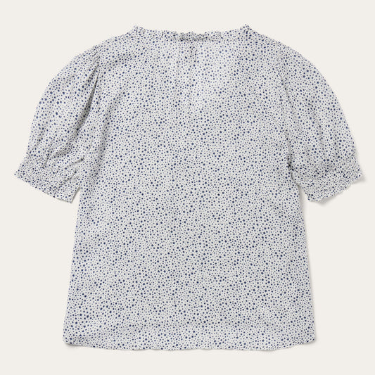 Stetson Stars Print Peasant Blouse