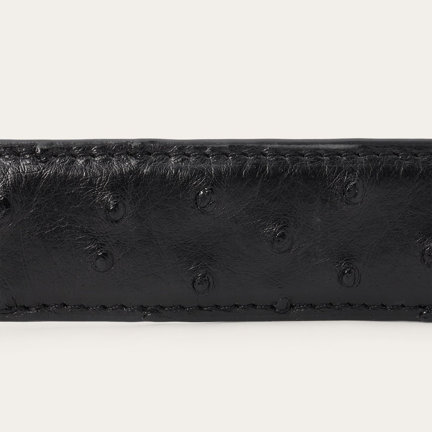 Stetson Ostrich Western Tab Belt - 1 1/4" Width