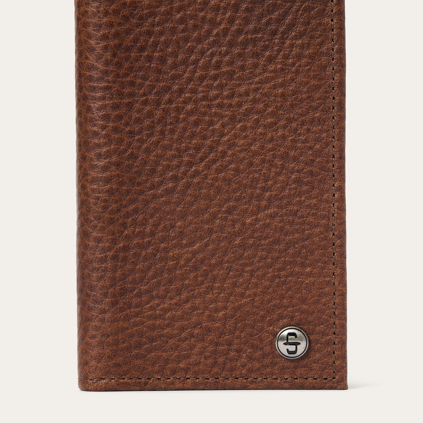 Stetson Bison Leather Stetson Rivet Checkbook Wallet