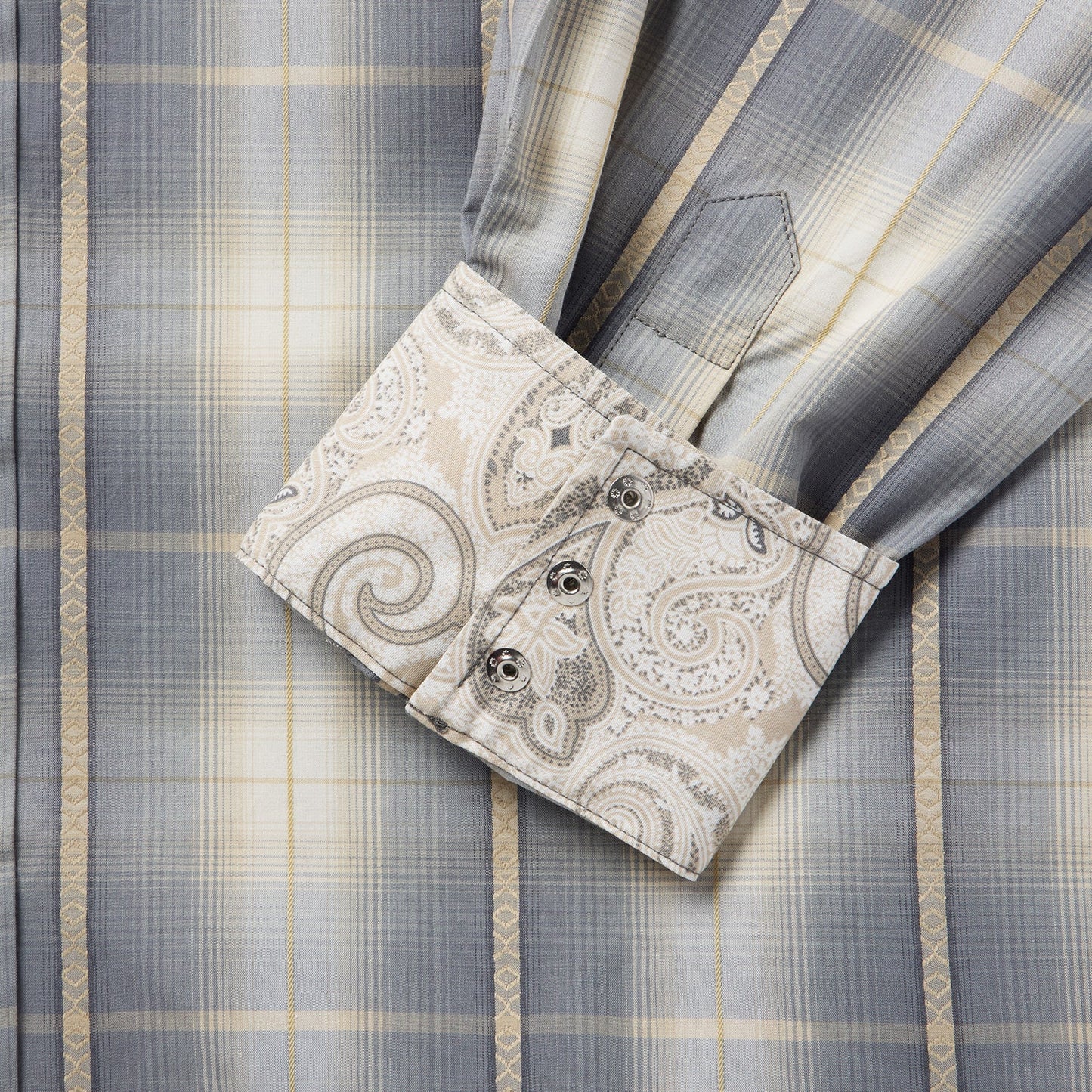 Stetson Smoke Diamonds Plaid Western Shirt