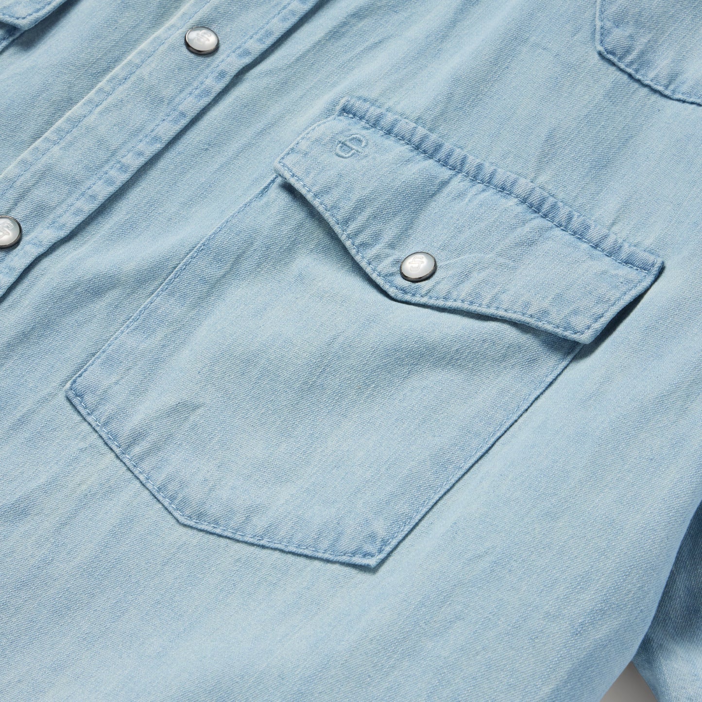 Stetson Chambray Oxford Short Sleeve Western Shirt