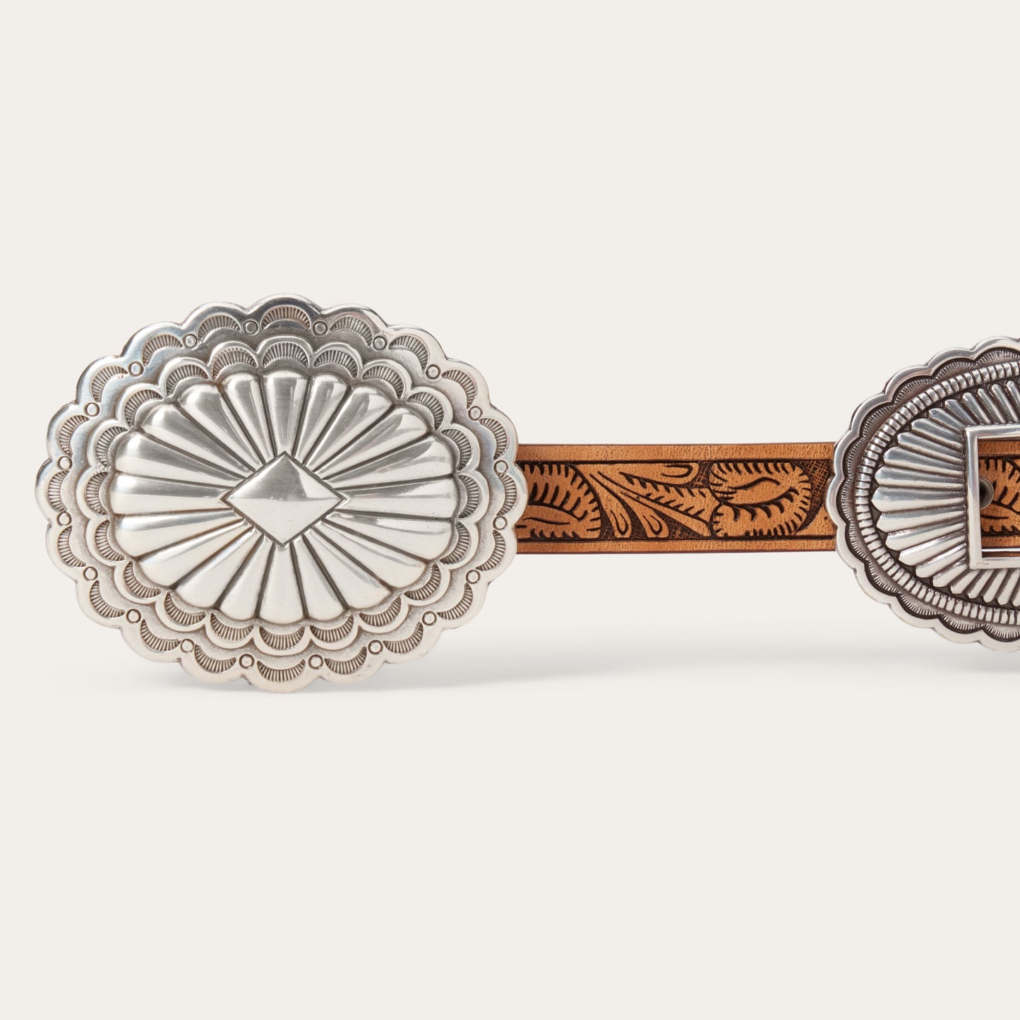 Stetson Southwestern Tooled Concho Belt
