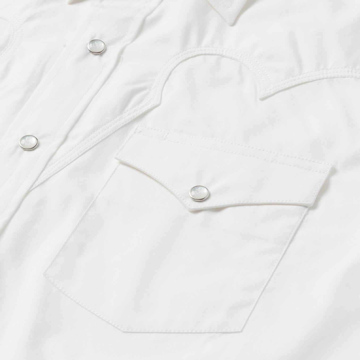Stetson Classic Solid Snap Poplin Shirt In Optic White