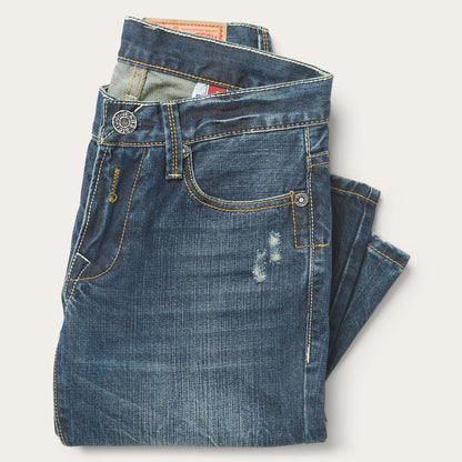 Stetson 1014 Fit Destructed Dark Wash Jeans