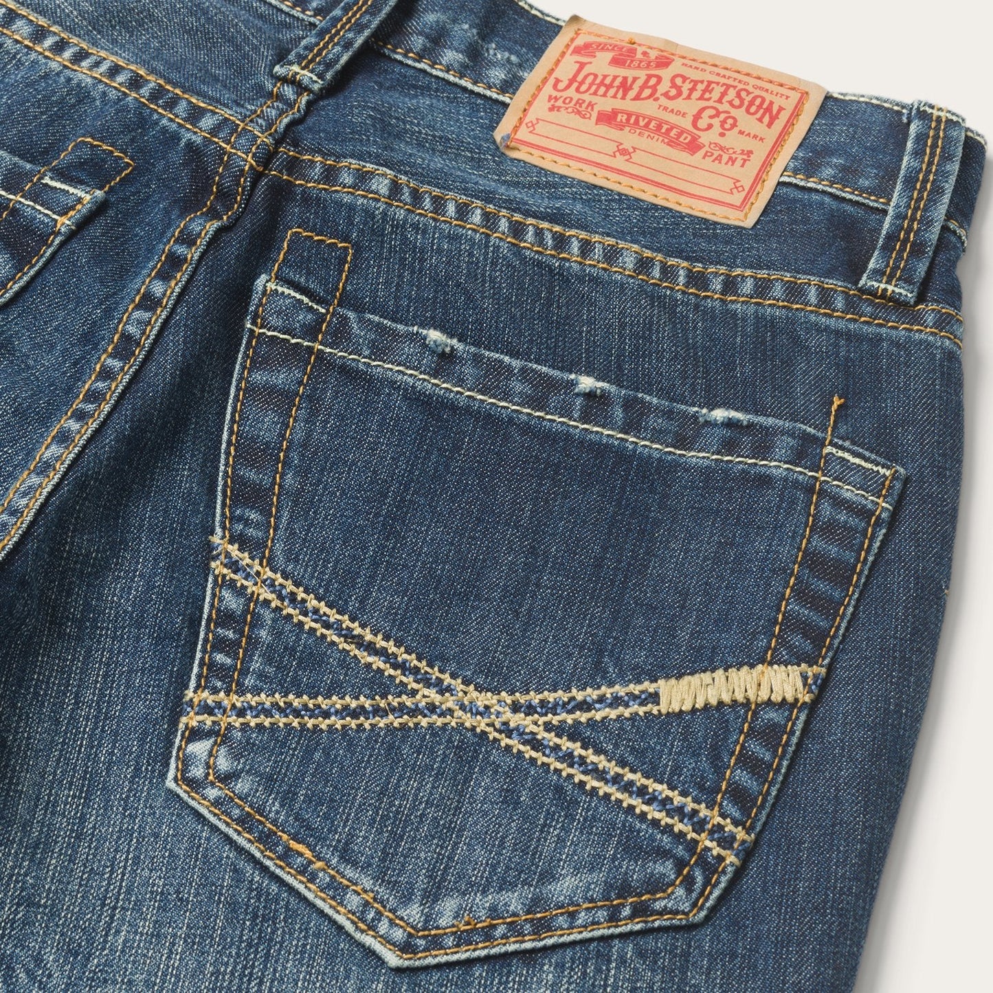 Stetson 1014 Fit Destructed Dark Wash Jeans