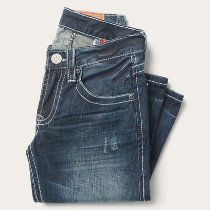 Stetson 1014 Fit Destructed Medium Wash Jeans