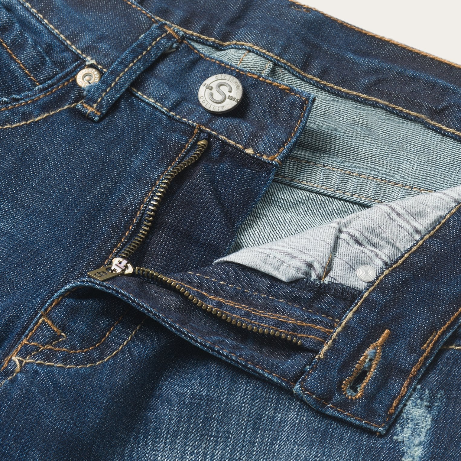 Stetson 1312 Fit Jeans With Back Pocket Detail
