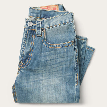 Stetson 1520 Fit Light Wash Jeans With Tacking