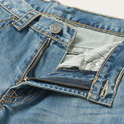 Stetson 1520 Fit Light Wash Jeans With Tacking