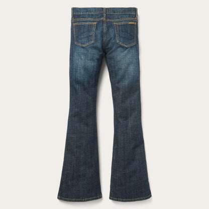 Stetson 816 Classic Boot Cut Jeans In Dark Wash