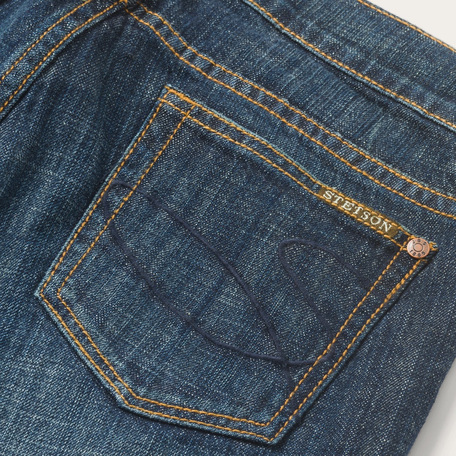 Stetson 816 Classic Boot Cut Jeans In Dark Wash