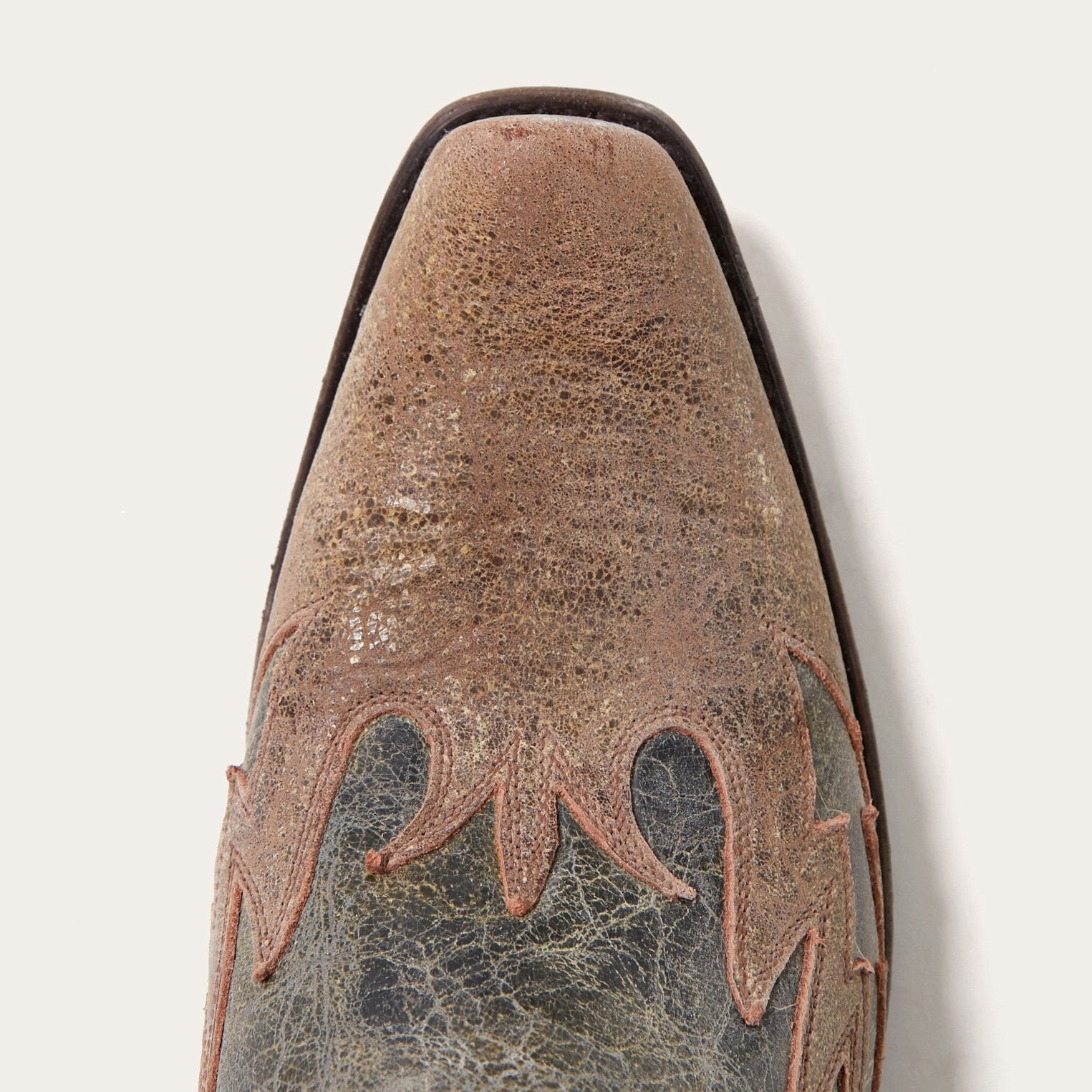 Stetson Sundance Kid Washed Crater Black Cowboy Boot