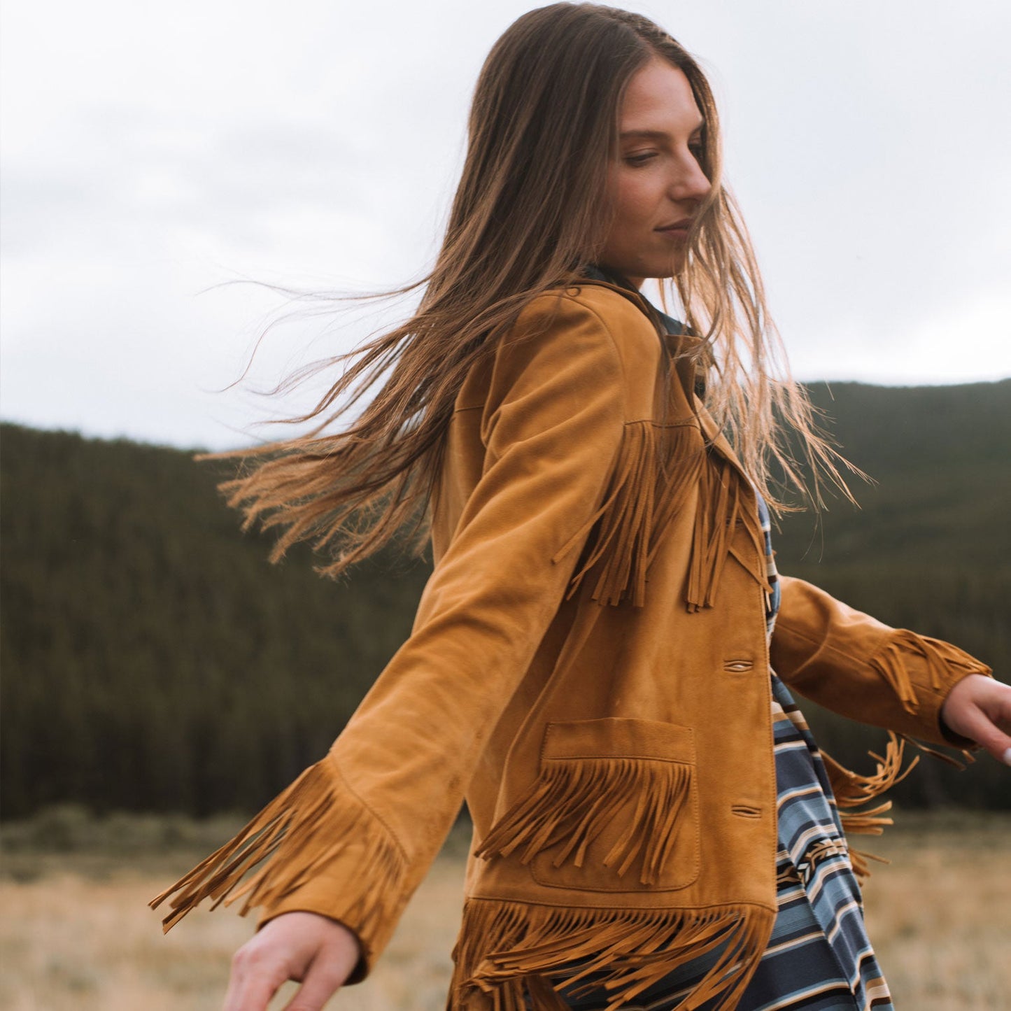 Stetson Lamb Suede Fringed Jacket
