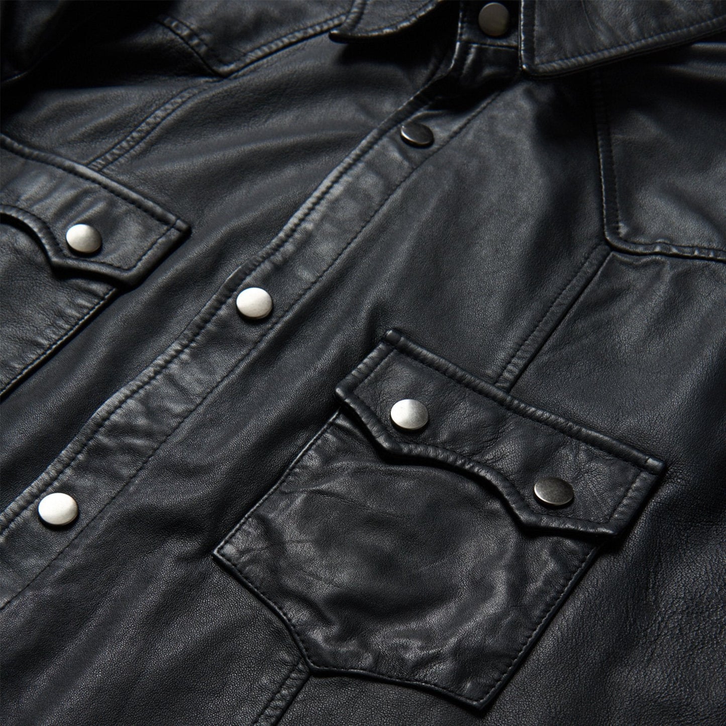 Stetson Leather Western Shirt Jacket