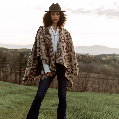 Stetson Tan Aztec Poncho