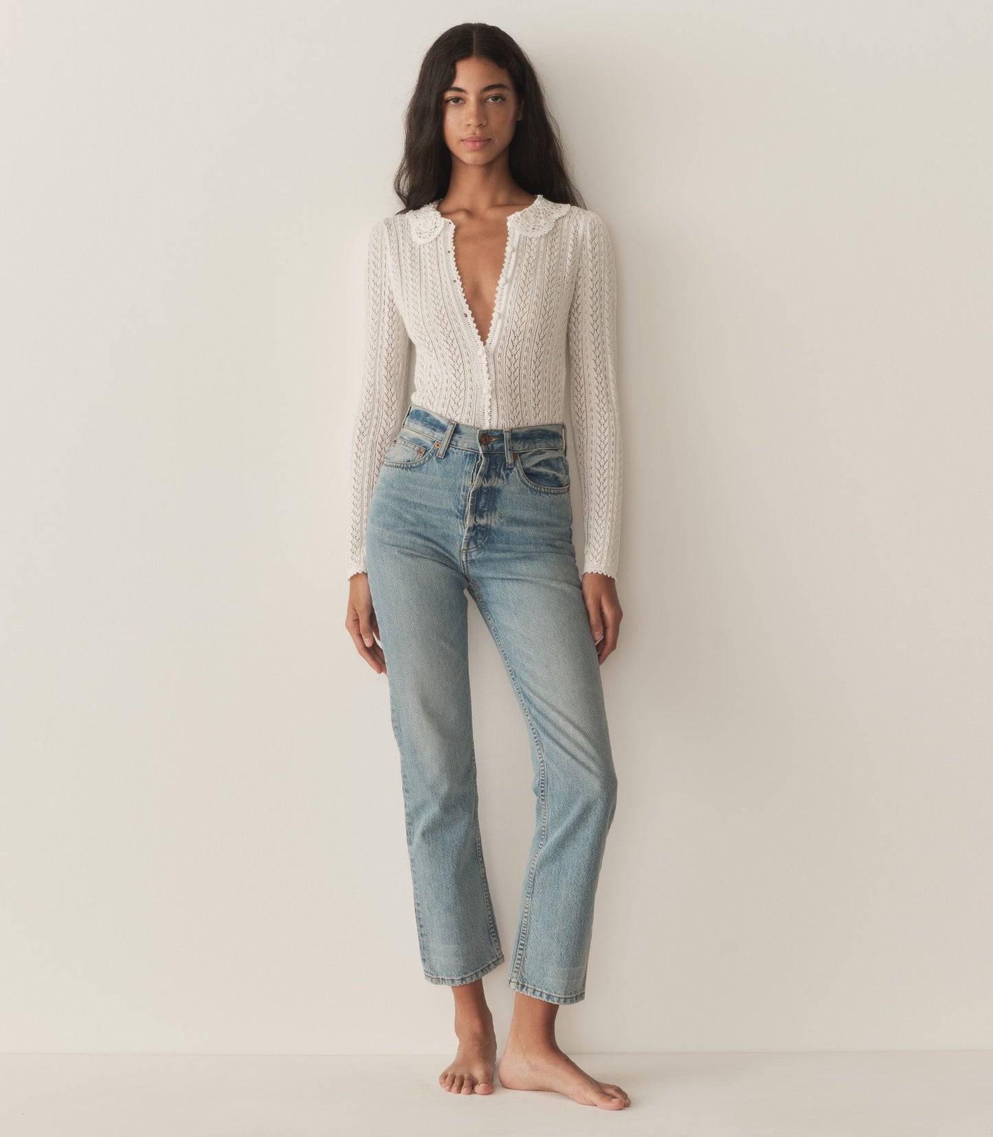DÔEN Women Martina Cardigan - Pale Lily