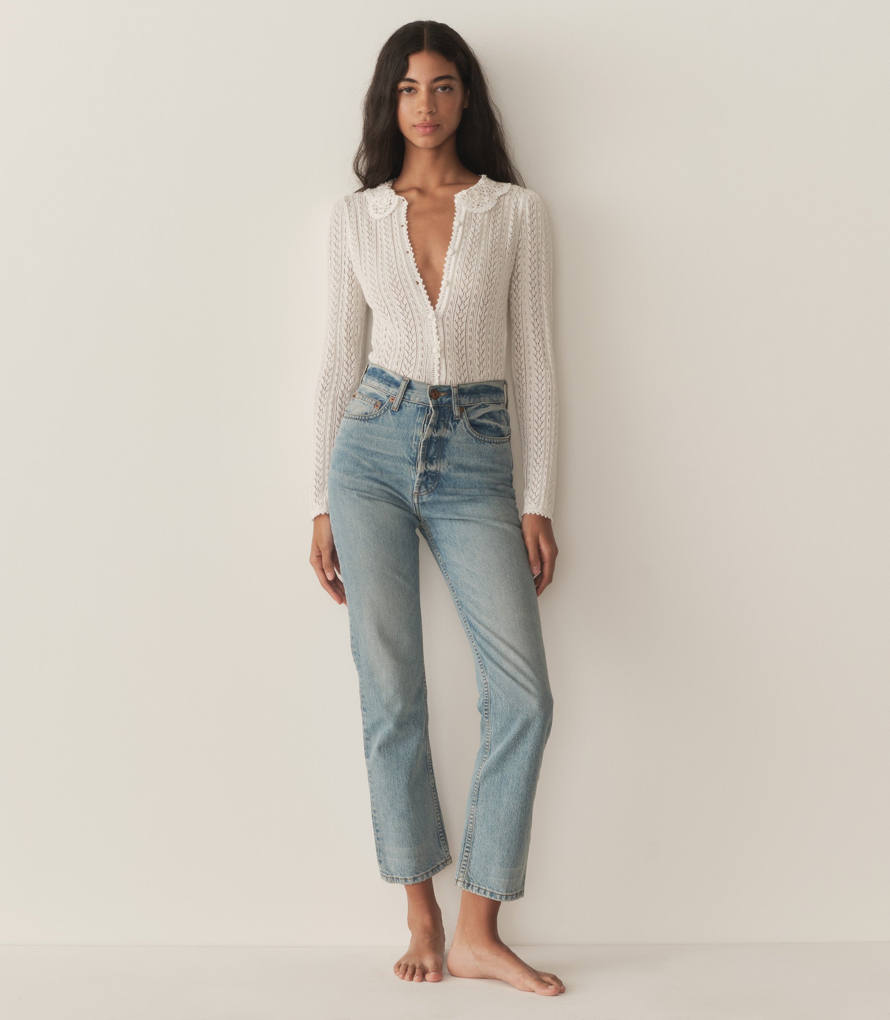 DÔEN Women Martina Cardigan - Pale Lily