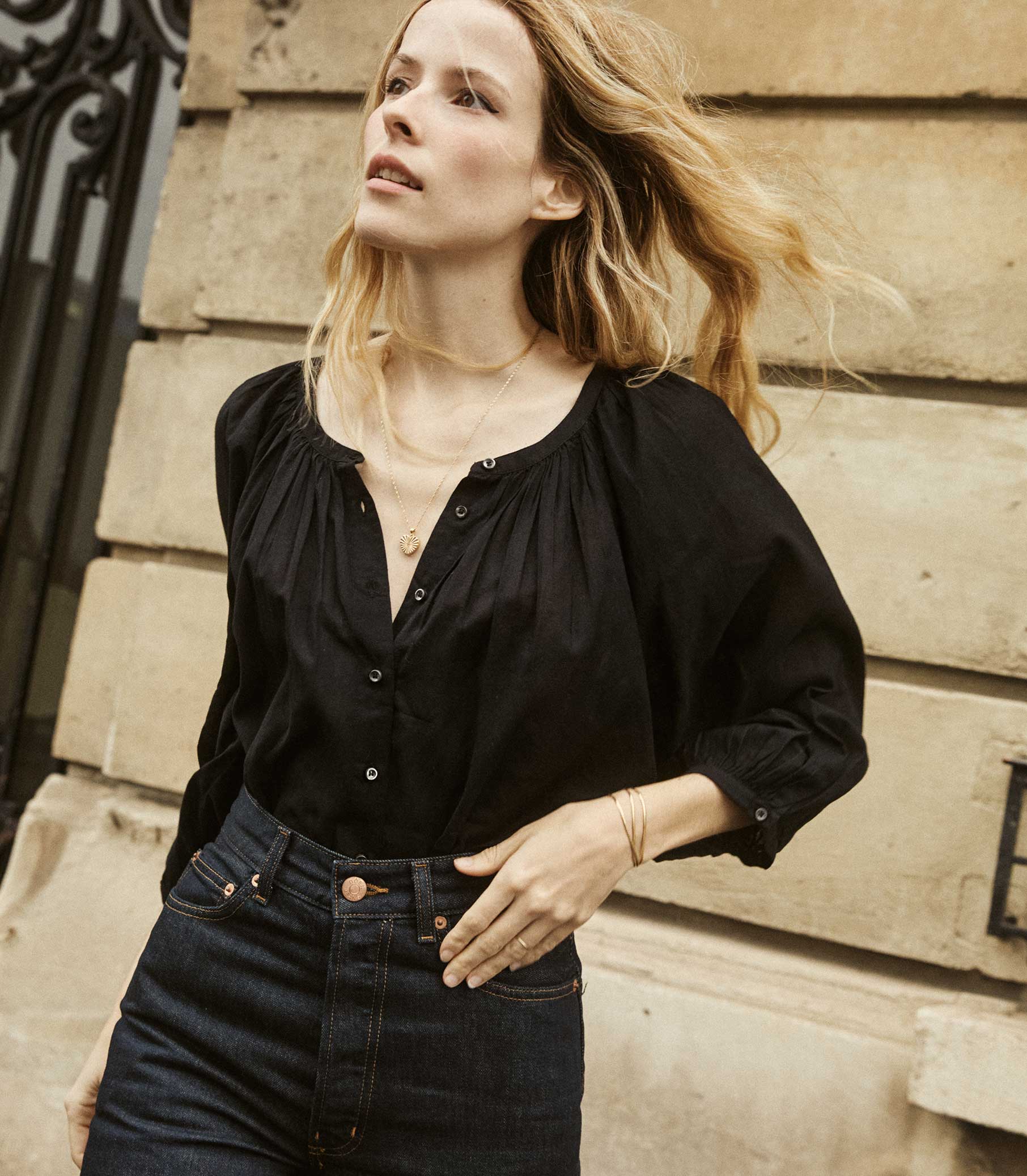 DÔEN Women Jiana Top - Black