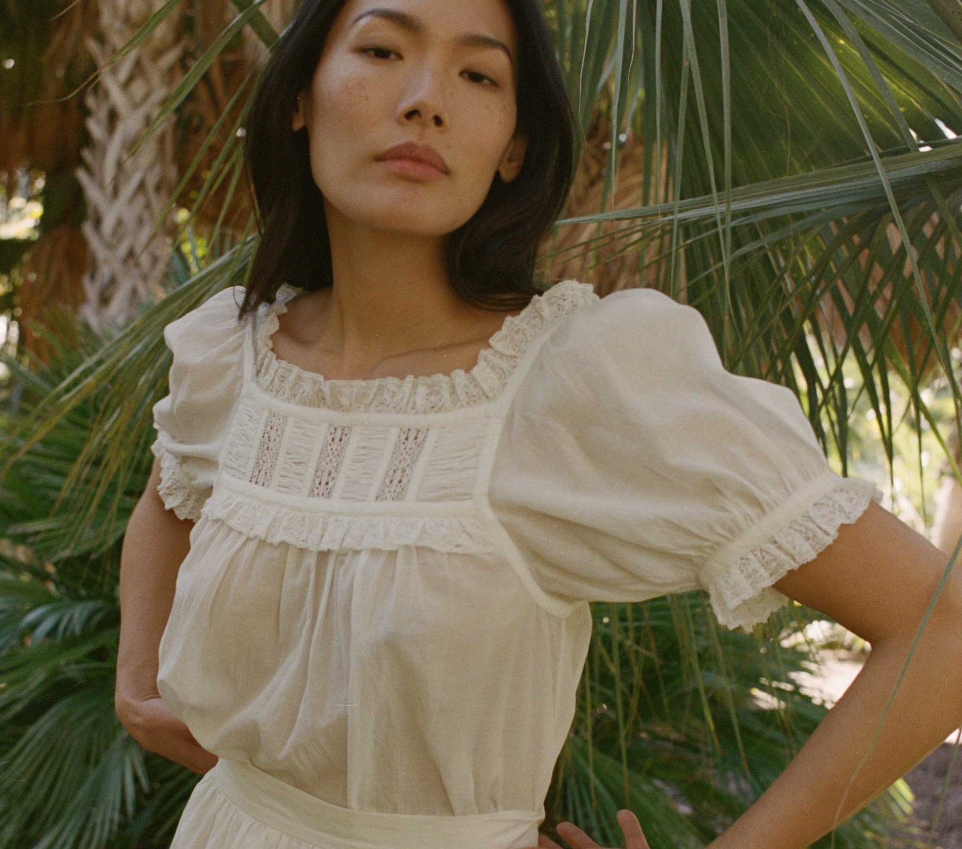 DÔEN Women Frances Top - Salt Lace