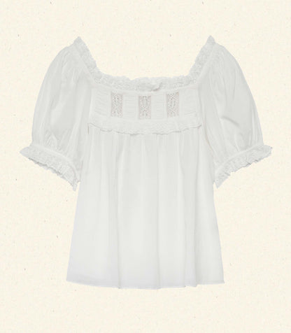 DÔEN Women Frances Top - Salt Lace