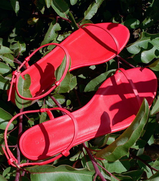 DÔEN Women Sartene Sandal - Red Nappa