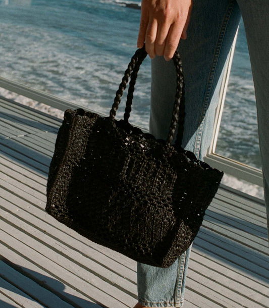 DÔEN Women Orla Bag - Black Raffia