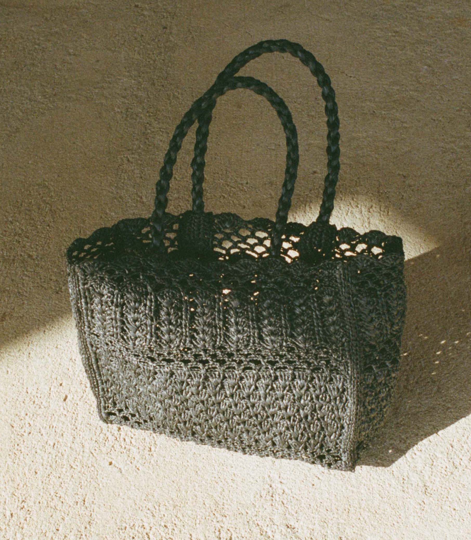 DÔEN Women Orla Bag - Black Raffia