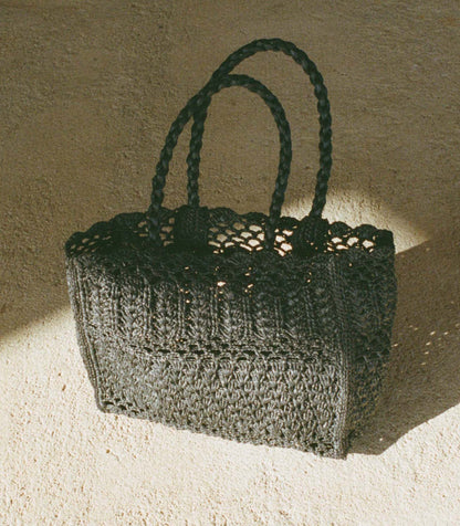 DÔEN Women Orla Bag - Black Raffia