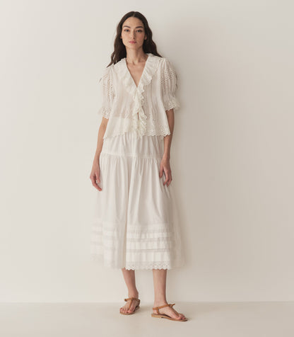 DÔEN Women Henri Top - Salt Eyelet