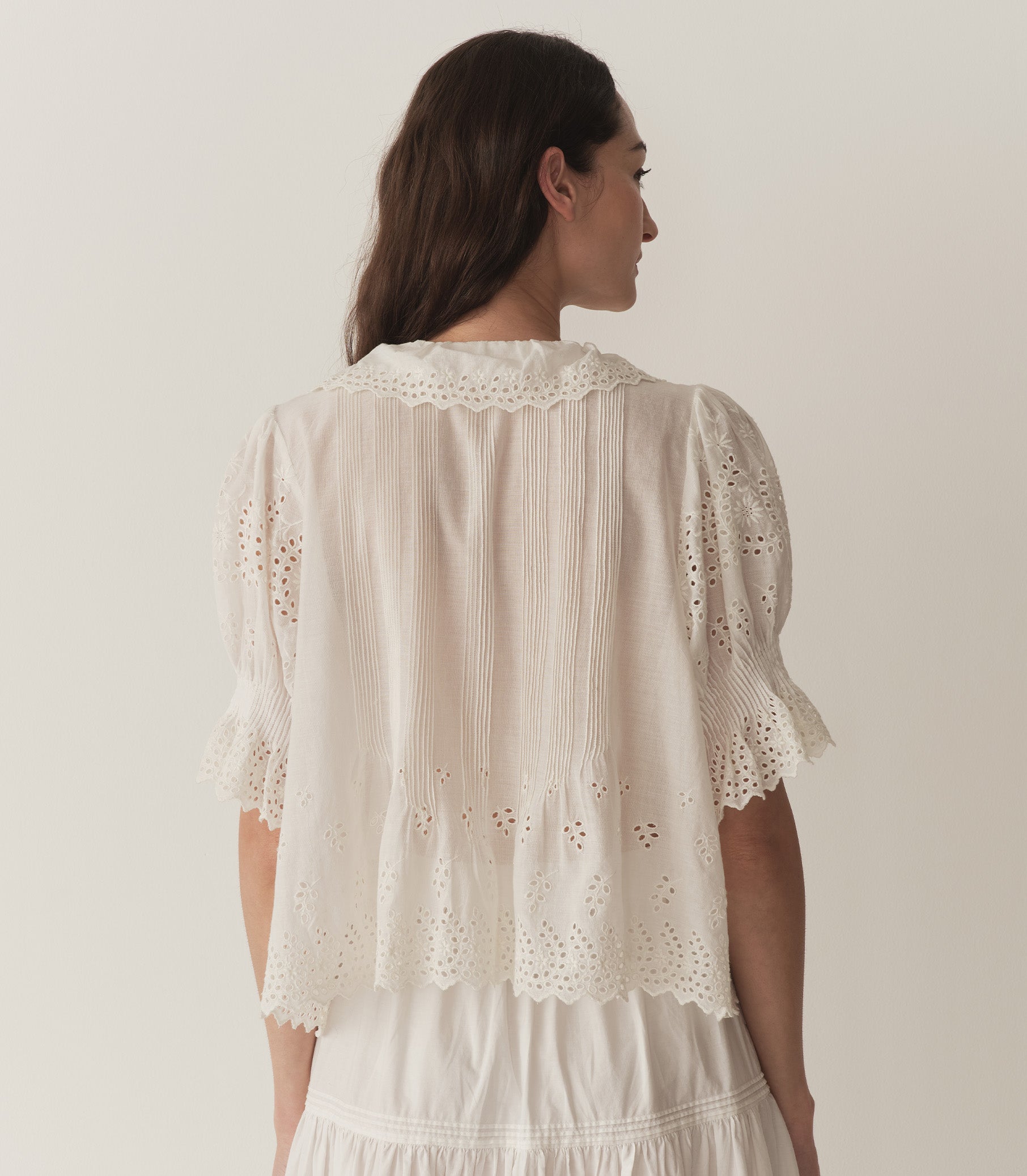 DÔEN Women Henri Top - Salt Eyelet