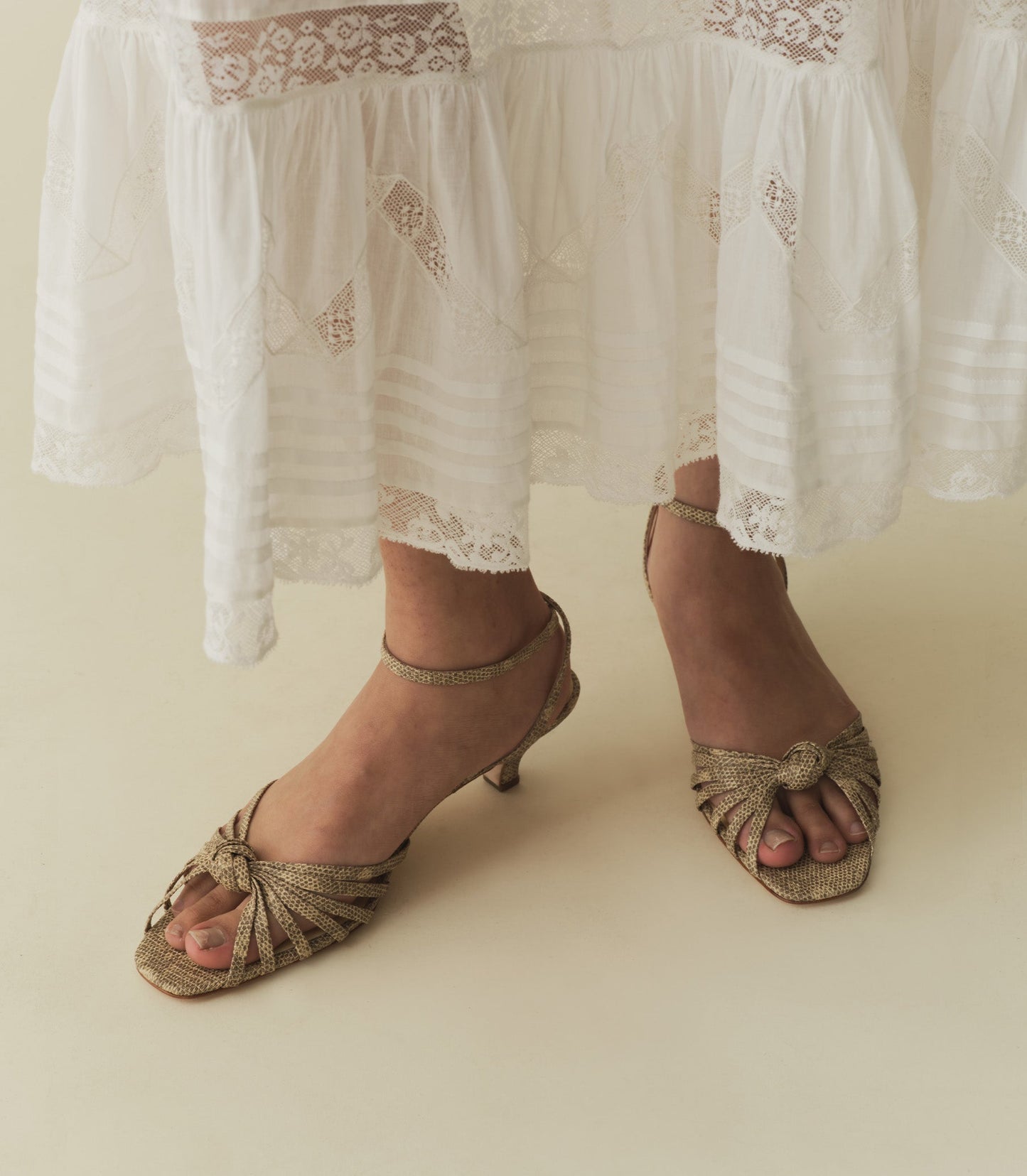 DÔEN Women Hepburn Heel - Faux Lizard