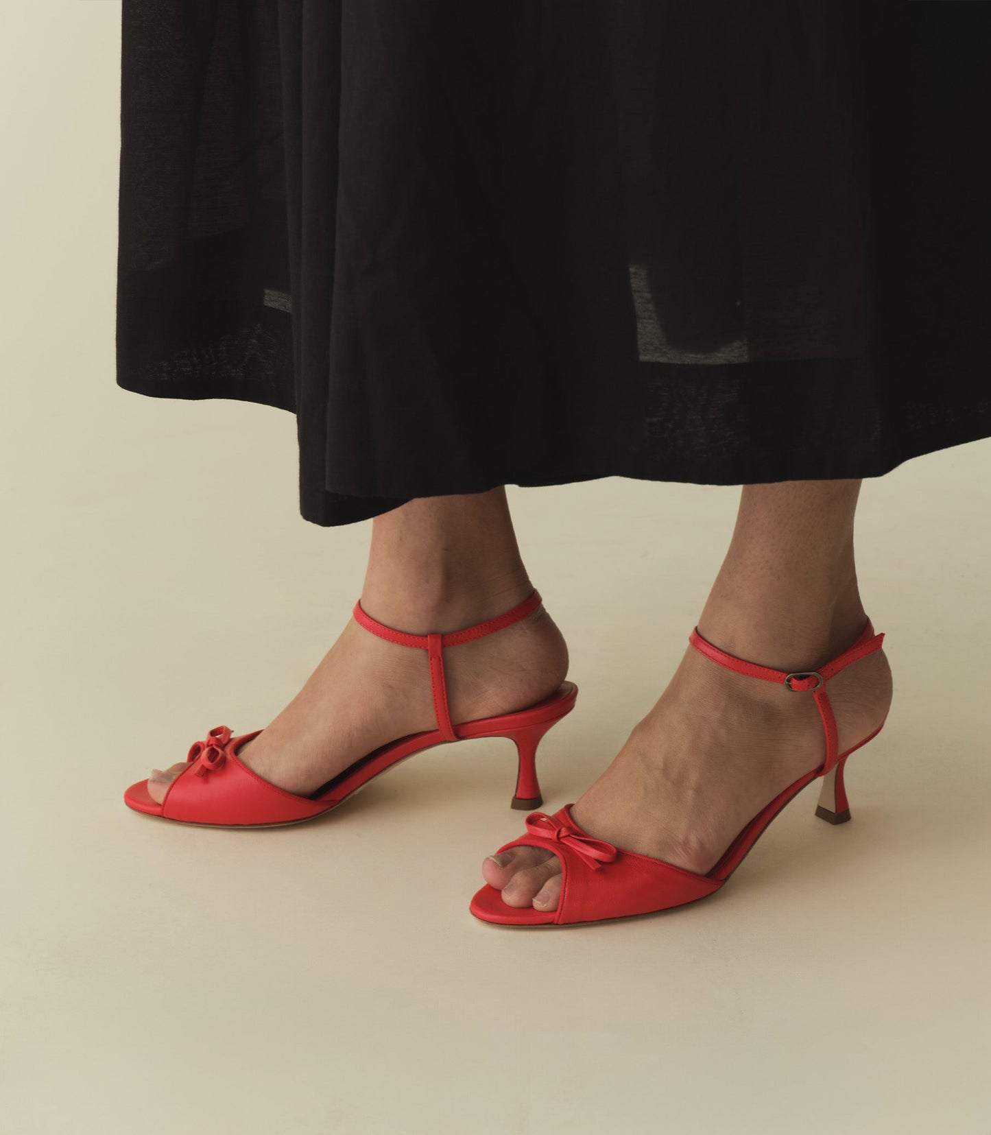 DÔEN Women Arianna Peep Toe Heel - Fuego Nappa