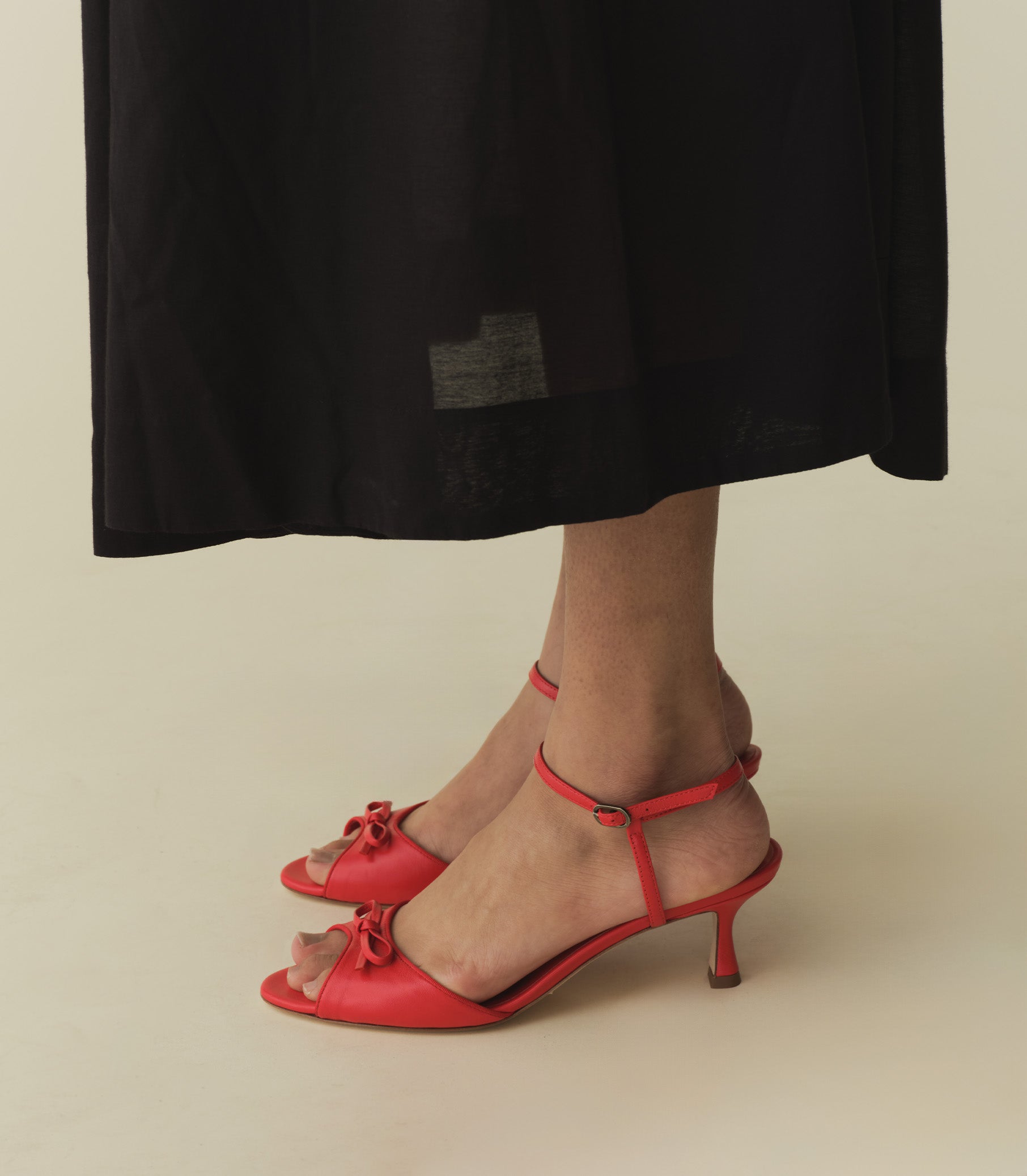 DÔEN Women Arianna Peep Toe Heel - Fuego Nappa
