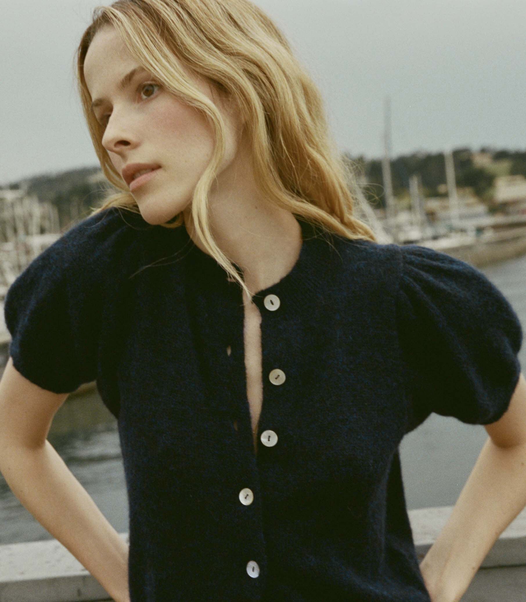 DÔEN Women Anisa Cardigan - Navy