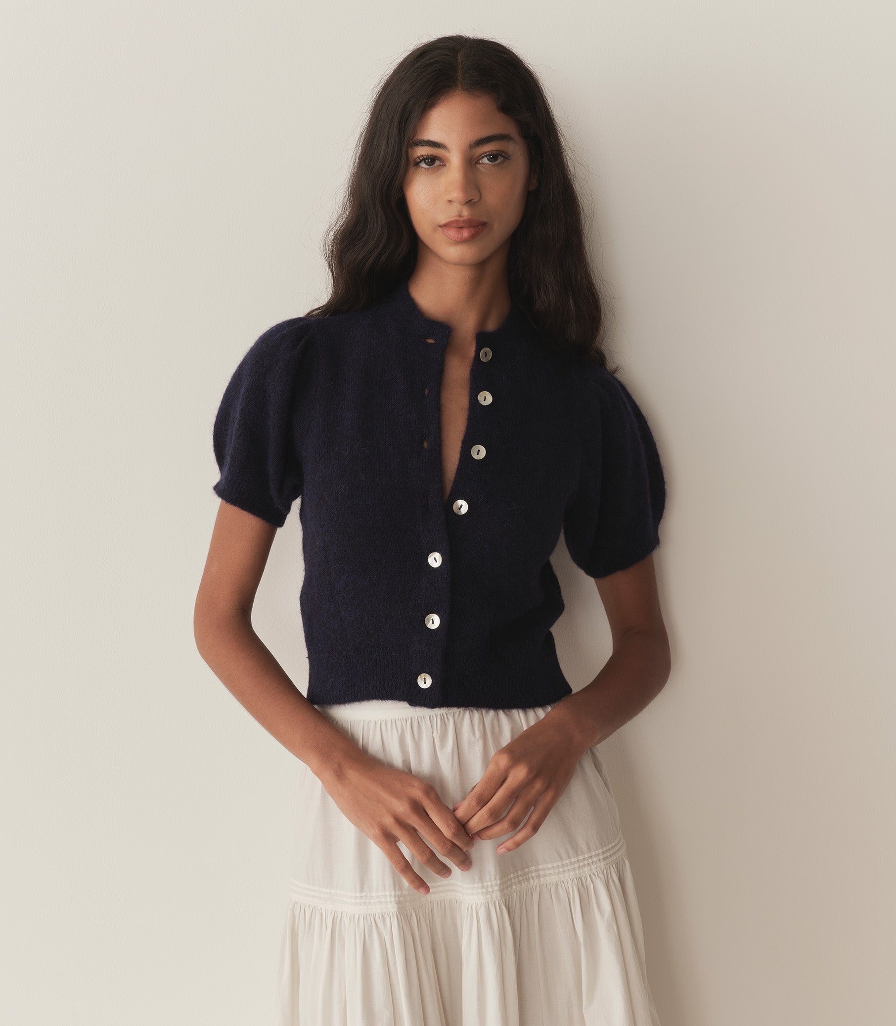 DÔEN Women Anisa Cardigan - Navy