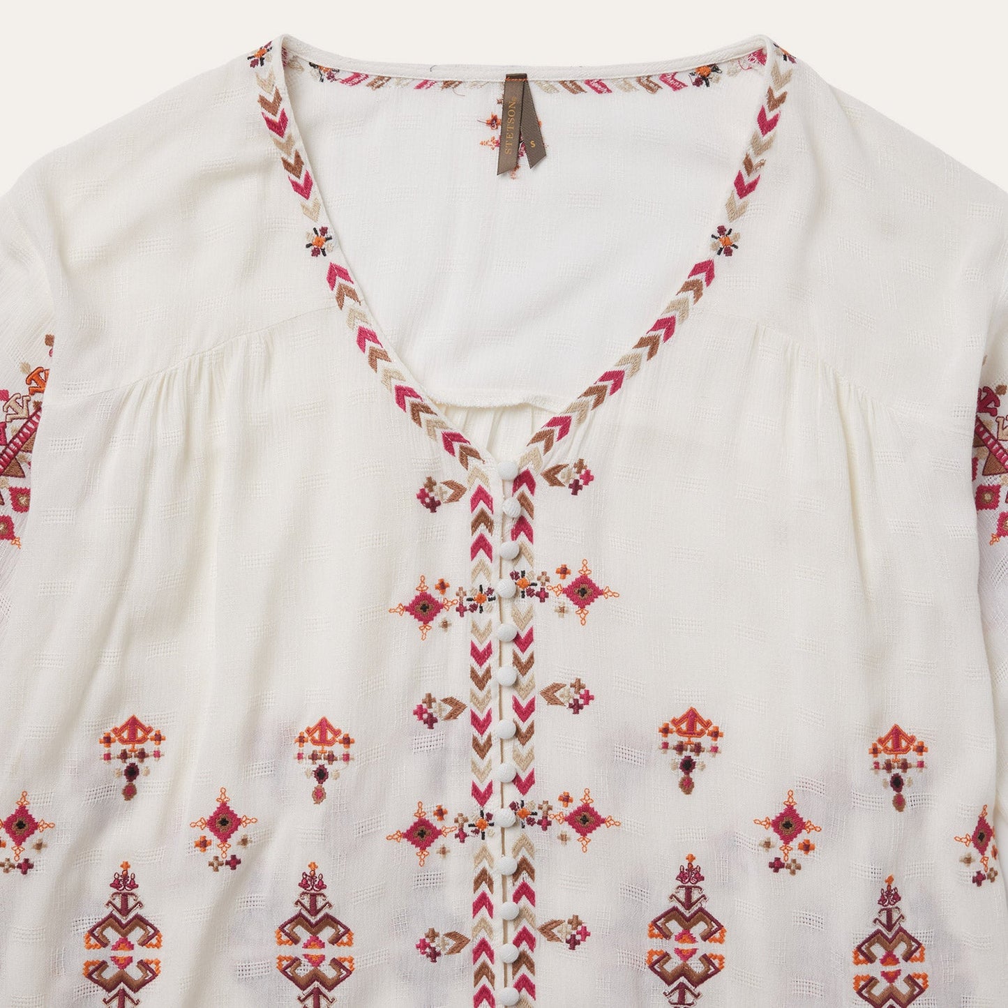 Stetson Dobby Peasant Blouse