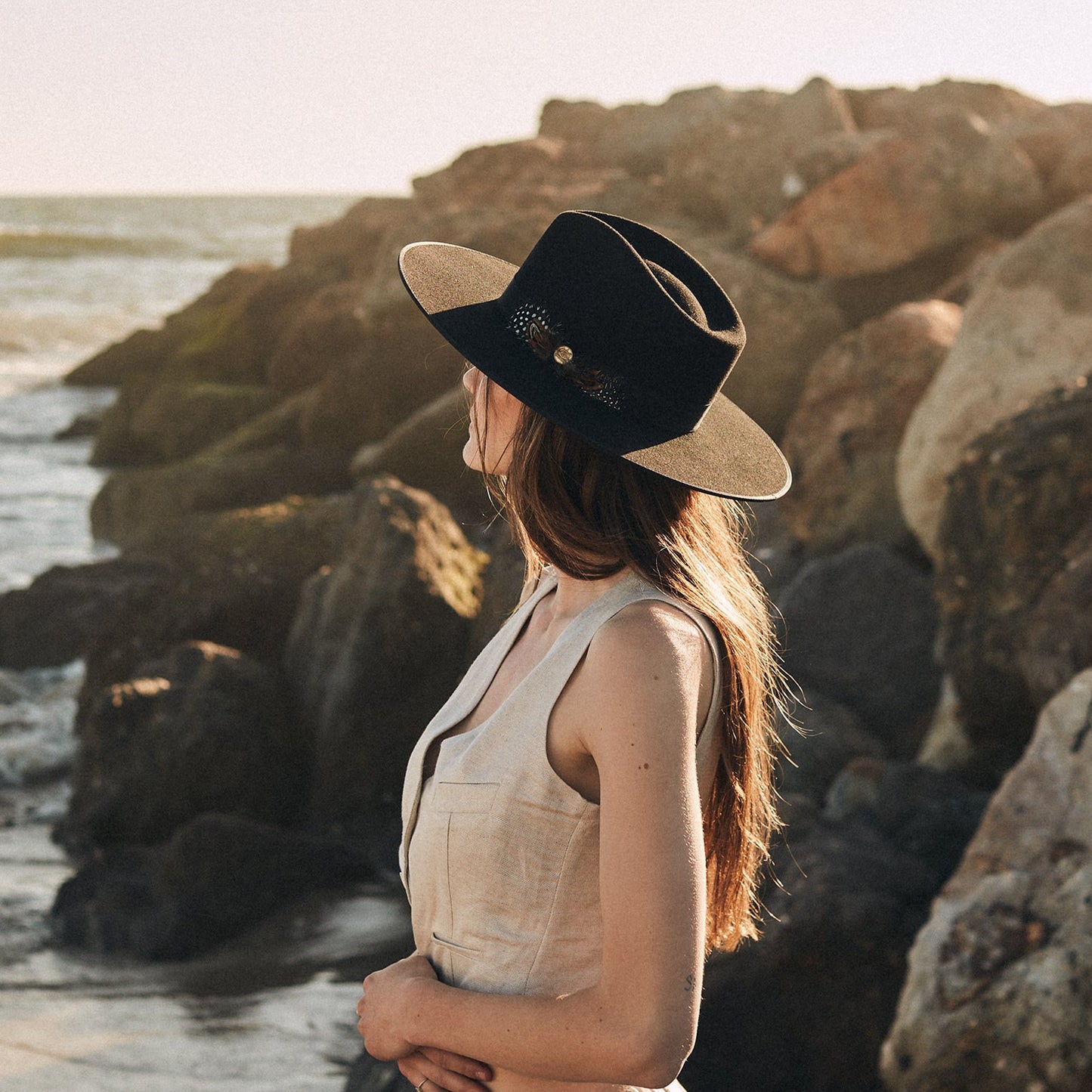 Stetson Midtown Wide Flat Brim Hat