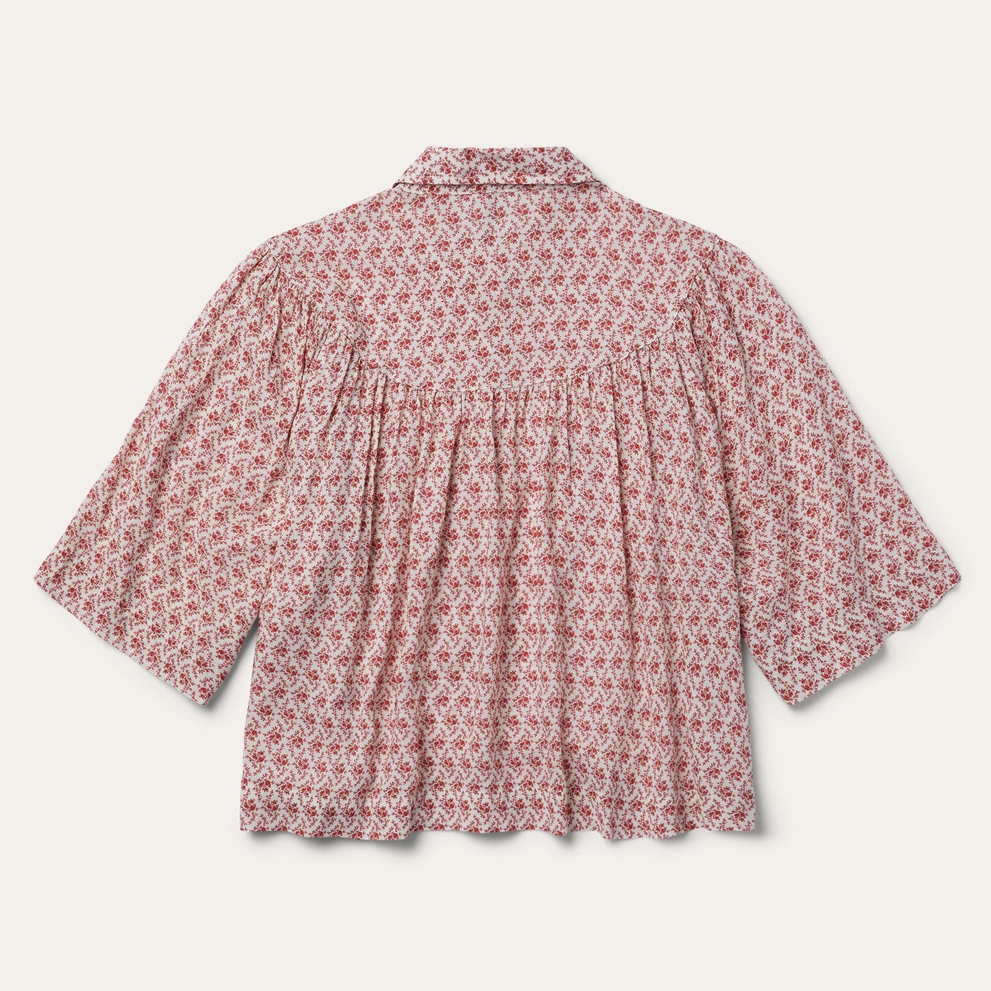 Stetson Short-Sleeved Cottage Floral Blouse