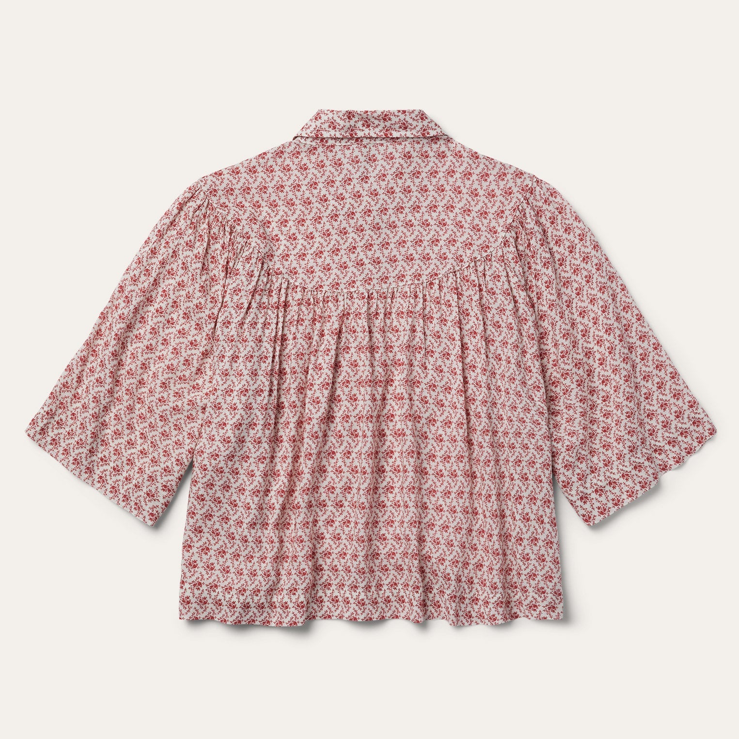 Stetson Short-Sleeved Cottage Floral Blouse